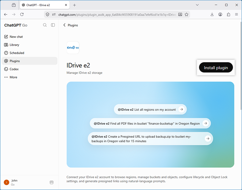 IDrive e2 mcp guides